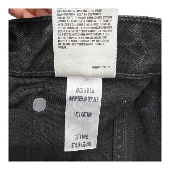 New Agolde Men Black Jeans US 30 Tapered Slim Casual Washed Cotton Denim $228 - Picture 13 of 14